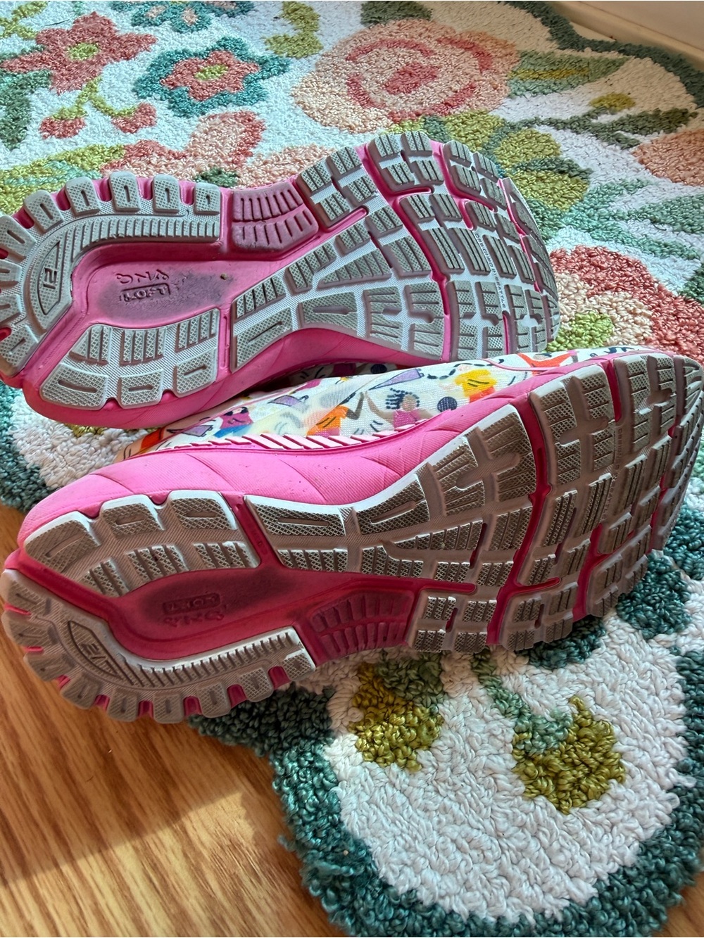 Brooks Adrenaline GTS 21 Unity Running Shoes Pink Print Women's 7 B - Picture 11 of 15